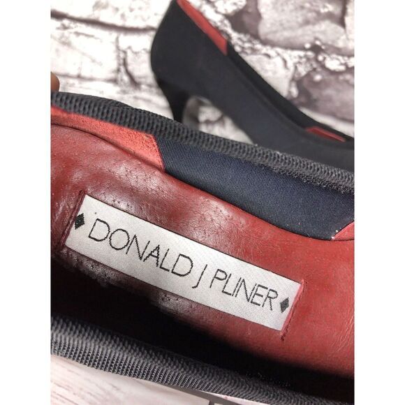 Donald J. Pliner Black Synthetic Square Toe Dress Heels Women’s Sz 7N US/37.5EU - Picture 16 of 16